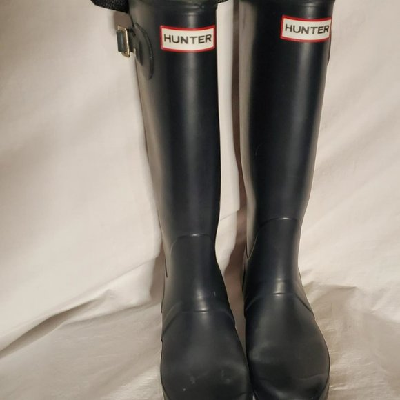 Hunter Original Tall Rain Boots Black Matte SzUS9/UK7/EU40-41 - Picture 1 of 11